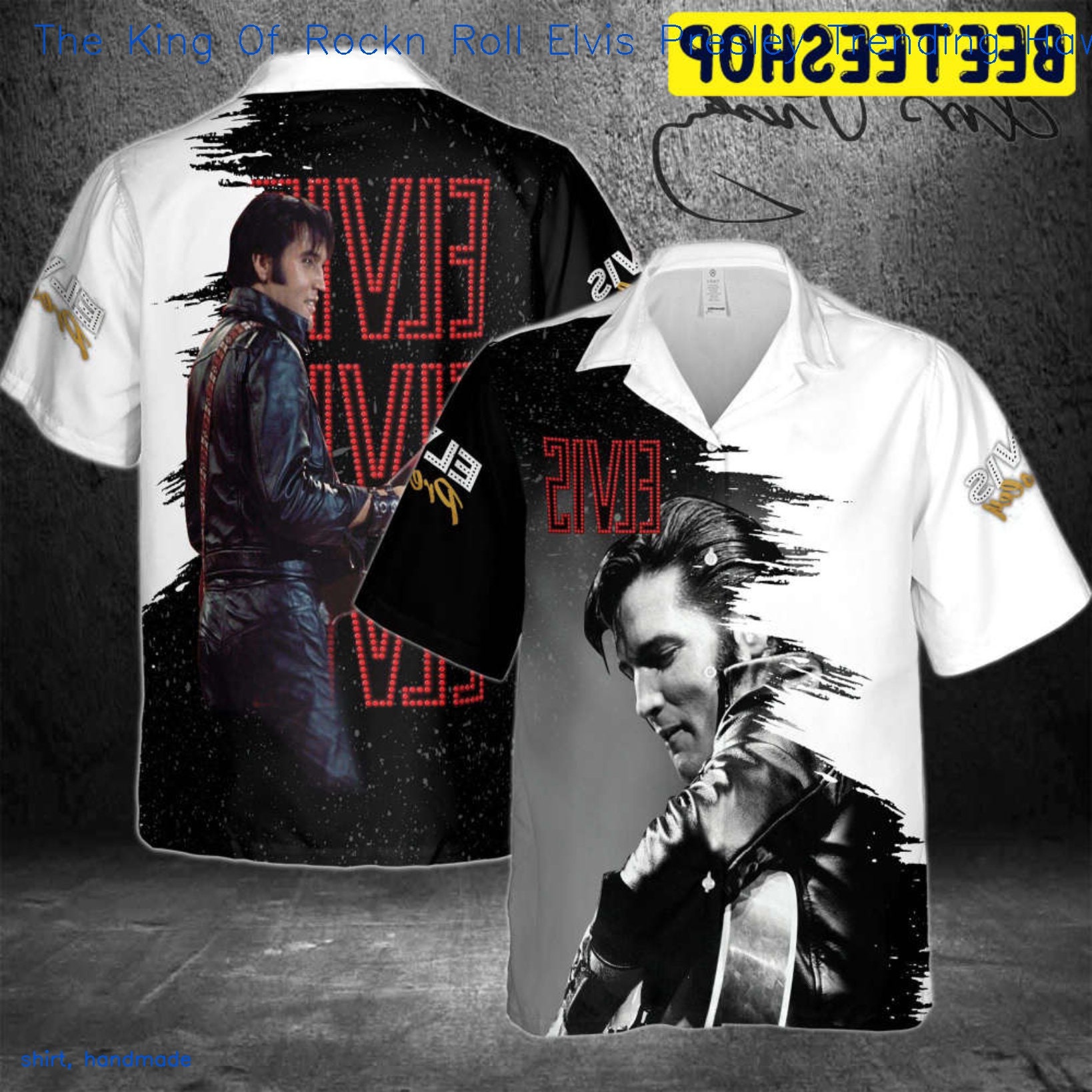 The King Of Rock Elvis Presley Hawaiian Shirt, Elvis Presley Tropical Button Shirt, Elvis Presley Aloha Shirt