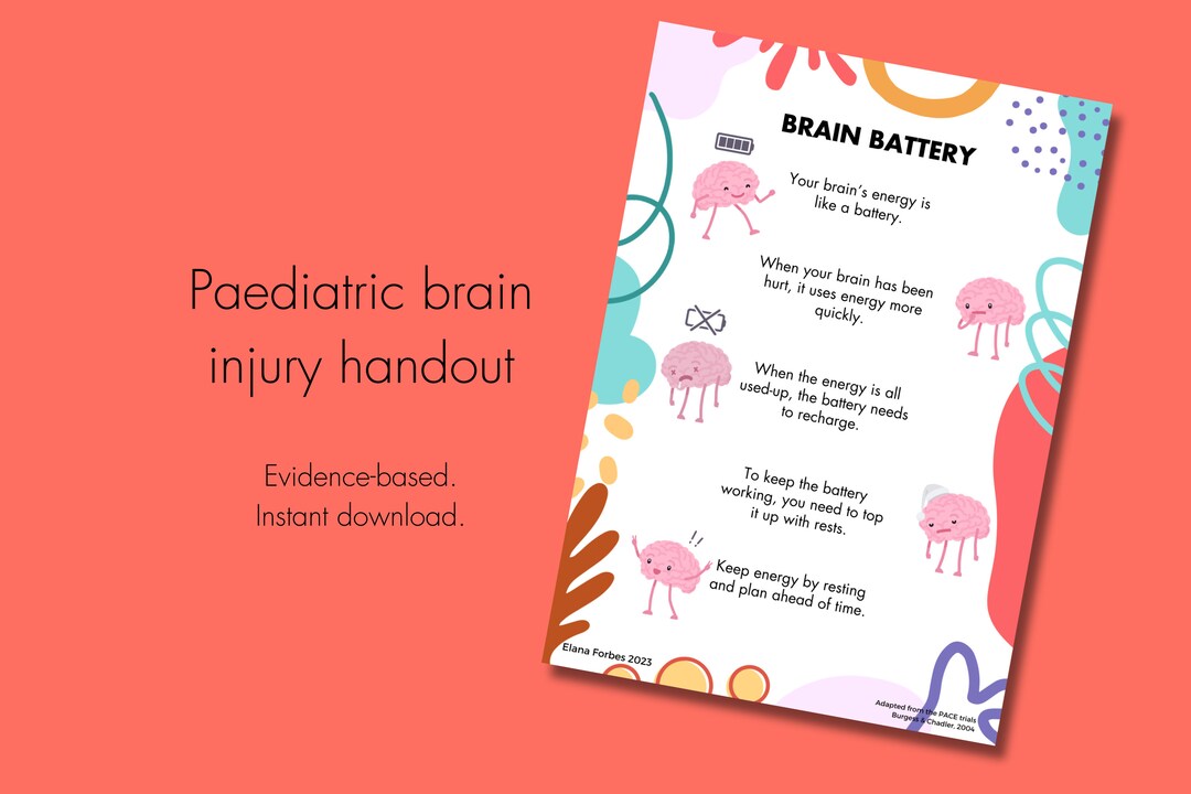 Paediatric Brain Injury Handout Patient Handouts Worksheets - Etsy