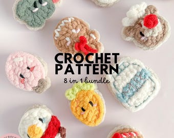 PDF CHRISTMAS DIY Crochet Cookie Ornaments Pattern | Santa’s Sugar Cookies | 8-in-1 Xmas Amigurumi Pattern Bundle | Digital
