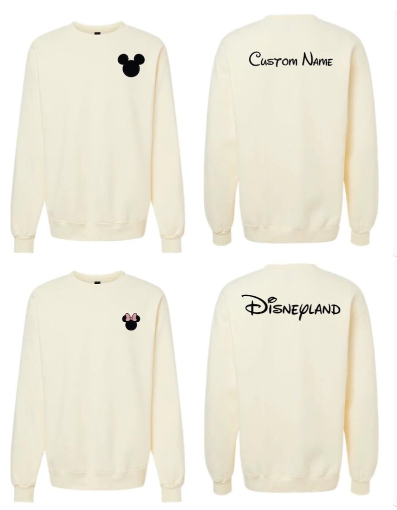 Disneyland Sweater Mickey Mouse Hoodie, Disney Vacation , Custom Disney Sweater Matching Disney Couples image 1