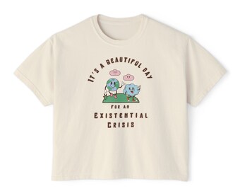 Existential Crisis Graphic Tee | Comfort Colors Boxy Crop Top