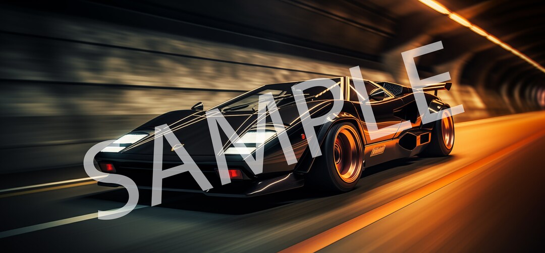 Lamborghini Countach Digital Image Ideal for 11oz and 15oz Car Mug ...
