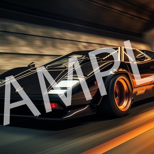 Lamborghini Countach Digital Image ideal for 11oz and 15oz Car Mug 6000x2792 Pixels PNG Instant Download