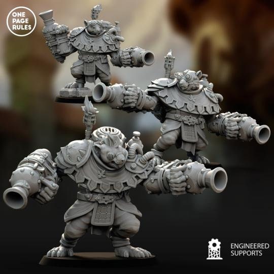 Ratmen Storm Ogres Stl File Pack DND Stl Files D and D Minis Opr Ratmen