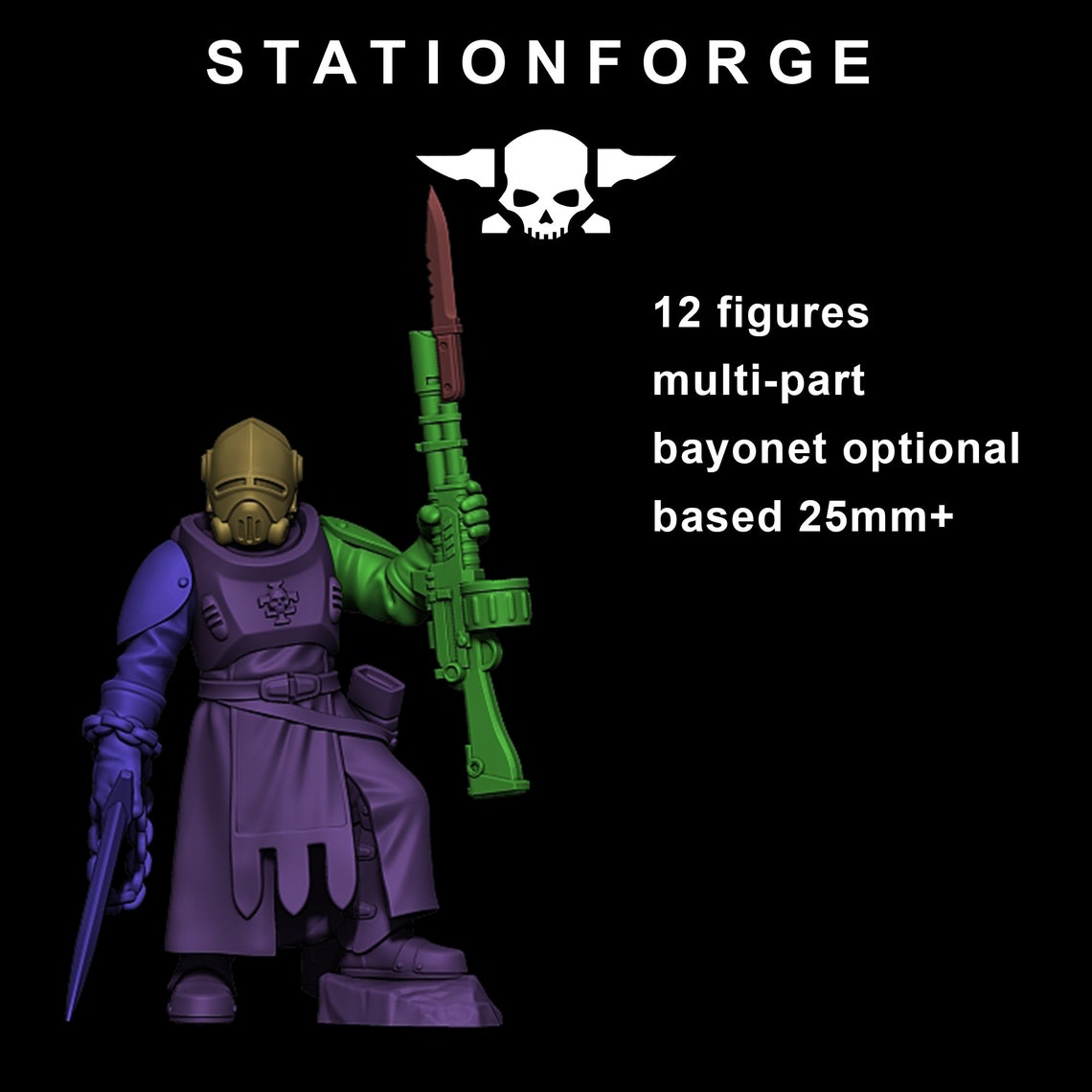 STL Bundle Tabletop Miniatures Grimdark Future 3D Print File Stls ...