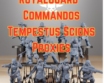 Lot 3D - figurines de table - Grimdark future - fichier d'impression 3D stls - Grimguard - Royal Guard Commandos - station ForGe - Tempestus Scions