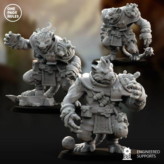 Ratmen Ogres Stl File Pack DND Stl Files D and D Minis Opr Ratmen D&D