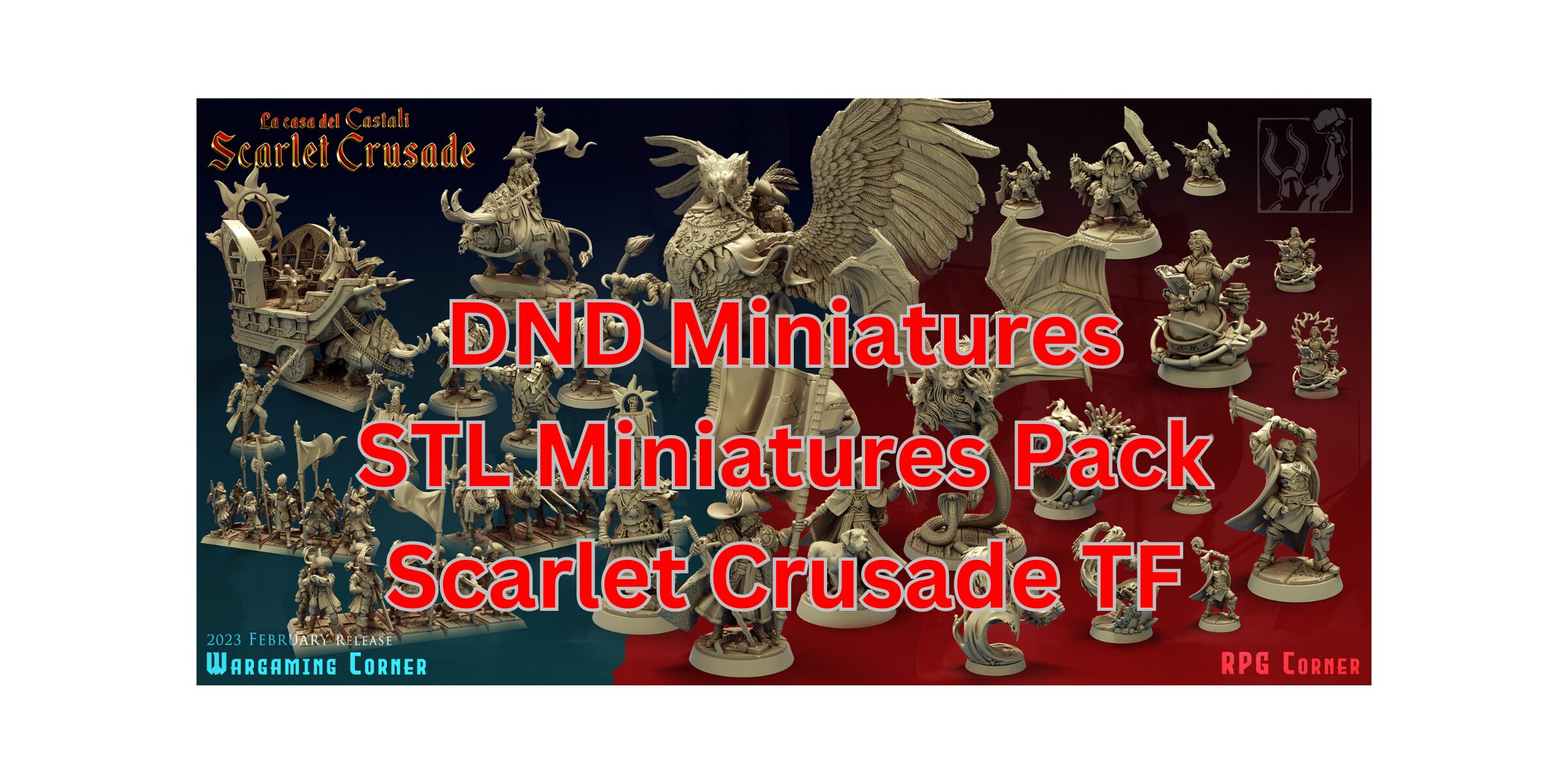 Scarlet Crusade Stl Files Roleplaying Models D&D STL Pack 3d