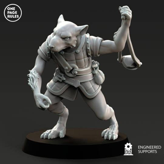Ratmen Militia Stl File Pack DND Stl Files D and D Minis Opr Ratmen D&D