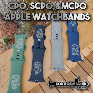 CPO, SCPO, and MCPO Silicone Apple Watch Wrist Band