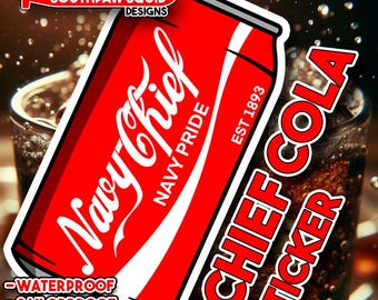 Cola CPO 3&quot; Vinyl Sticker, Gifts for Her, Birthday Gift, Chief, Fathers Day Gift, Senior Chief, Master Chief, Navy Chief Gift, Chief Season