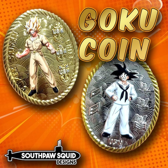 Goku Challenge Coin | US Navy Chief Khakis & Dress Whites | Dragon