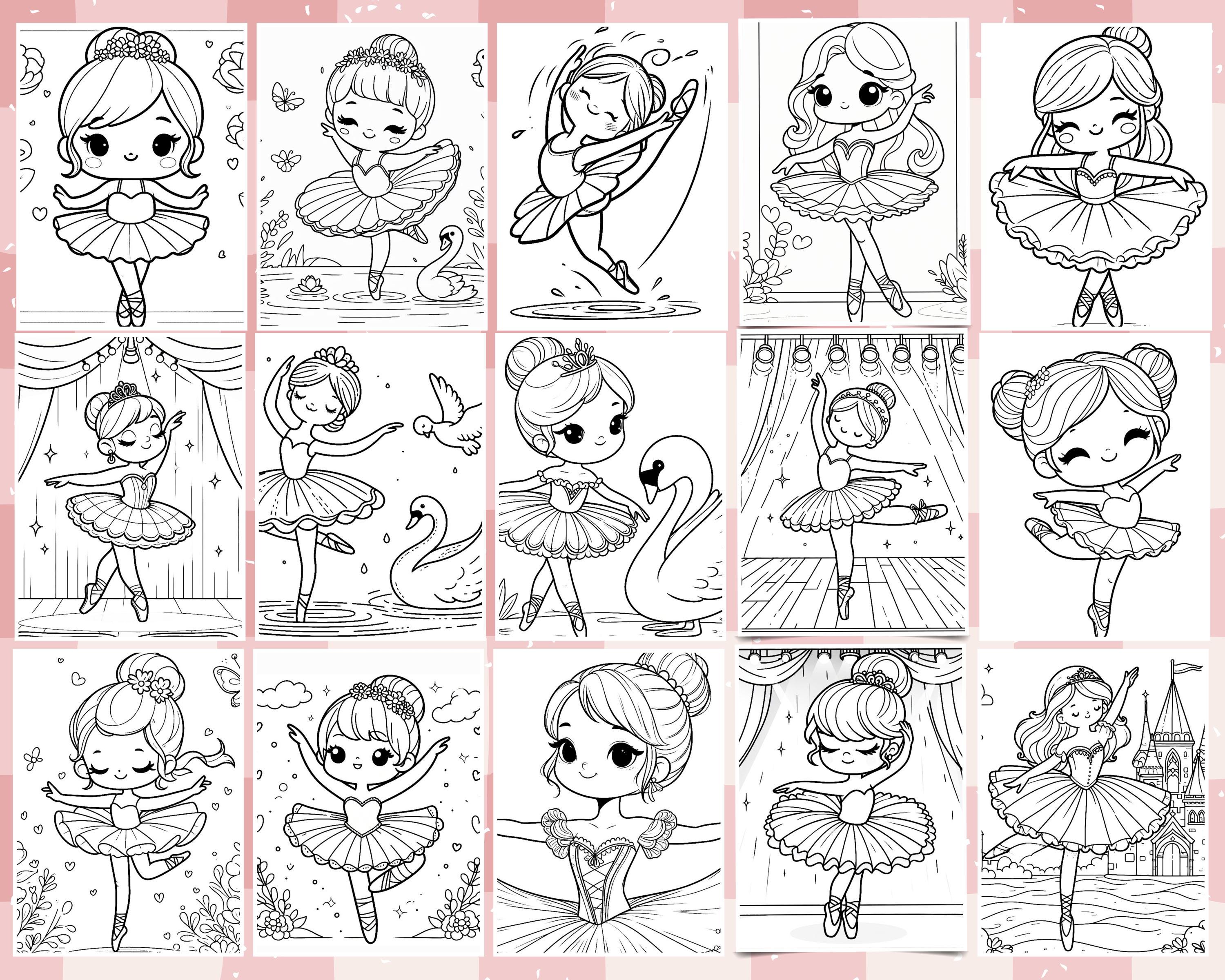 Bundle 50 Ballet Coloring Pages Dance Themed Activities for Kids ...