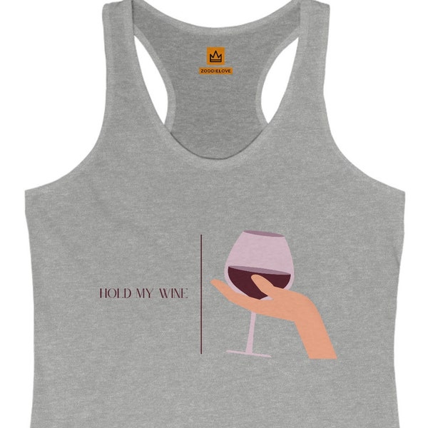 hold my wine women's zoodielove tank top