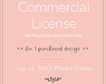 Commercial Use License Up to 500 Prints/Sales