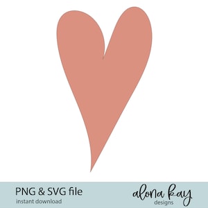 Hart, hart SVG, hart PNG, SVG, roze hart, primitief hart, Valentijnsdag, baby, Cricut, silhouet,