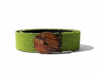 Vintage Hand Beaded Stretch Belt BEADED STRETCH BELT, Women main image 3