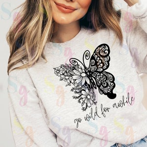 Go Wild For A While SVG PNG-bestand knippen, digitale download, inspirerend citaat, Mandela gesneden bestand