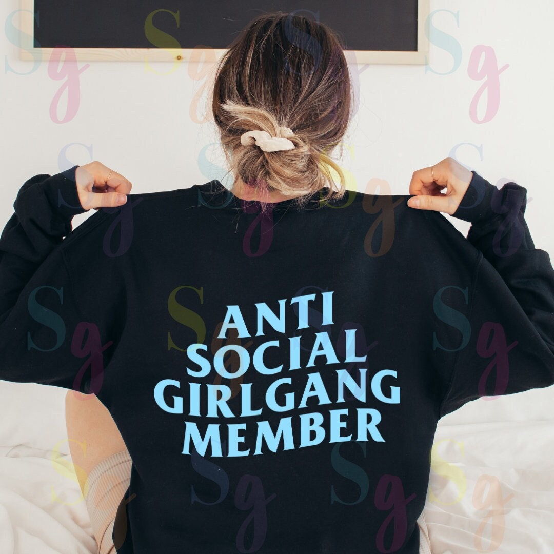 Anti Social Girl Gang Member SVG PNG Cut Files, Digital Download - Etsy
