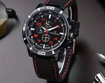 Handmade Popular Retro Casual Sports Watch For Teenage Boys, Fashion Business Quartz Wristwatch