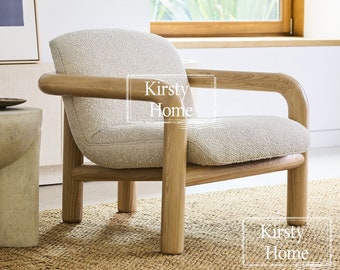 Ash Chair With Linen Mat Living Room Chairs