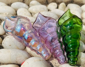 4.7 inch Conch Glass Pipe - Gift for Her