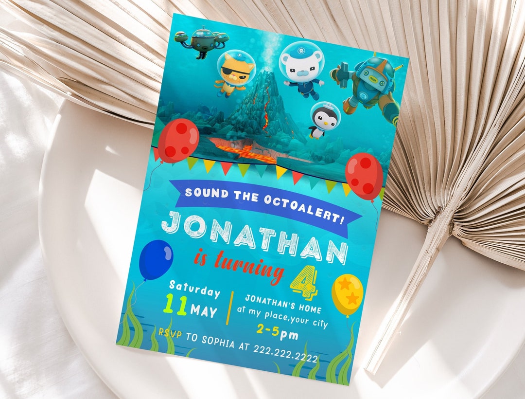 Editable the Octonauts Birthday Invitation Template Printable - Etsy