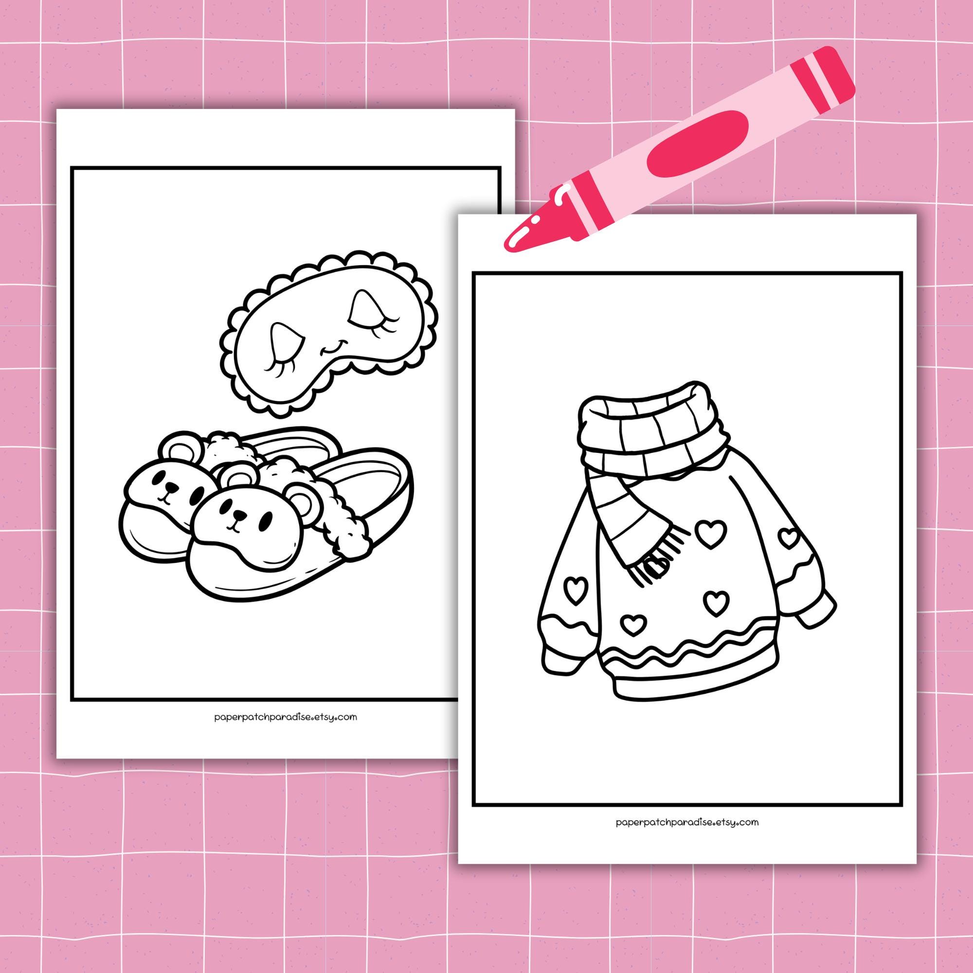Bold and Easy Cute Cozy Coloring Pages Printable Stress Relief Coloring