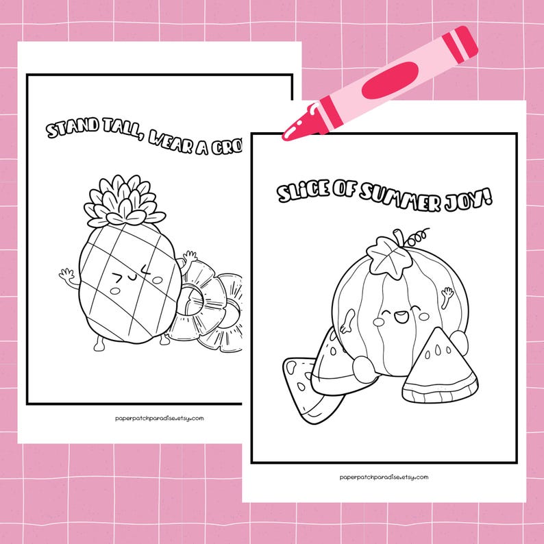 Bold and Easy Kawaii Fruits Coloring Pages Printable Cute Fruits ...