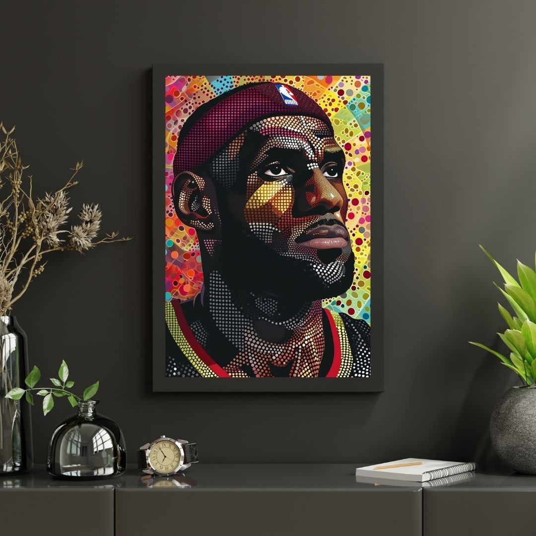 Lebron James Poster Lebron James Print Basketball Poster Basketball ...