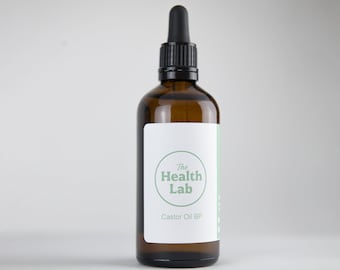 Castor Oil 100ml with Pipette, Organic, BP Grade, Cold Pressed, Hexane Free, Cruelty Free