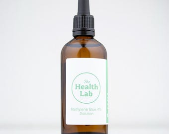 Methylene Blue 4% USP Solution: High Strength, Ultra Pure (100ml Glass Bottle)