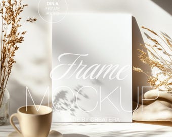 Realistic Poster Mockup: DIN A Series, Minimalist Paper (PSD, PNG)