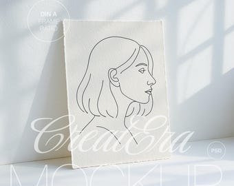 Textured Paper Poster Mockup: DIN A Series PSD (Digital Download
