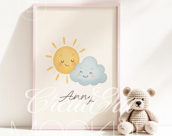 Kids Room Poster Mockup: Pink Frame, Nursery Art, A4 A3 (PSD Template Digital Download