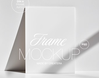 Realistic Poster Mockup: DIN A Ratio, Minimalist Paper (PSD)