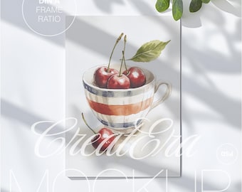 Realistic Poster Mockup: A4 A3 Frameless Paper, Flat Lay (PSD Digital Download)