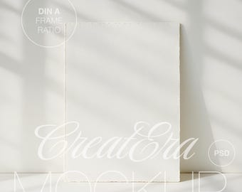 Unframed Poster Mockup: Realistic White Paper, A0-A4 (PSD Digital Download)