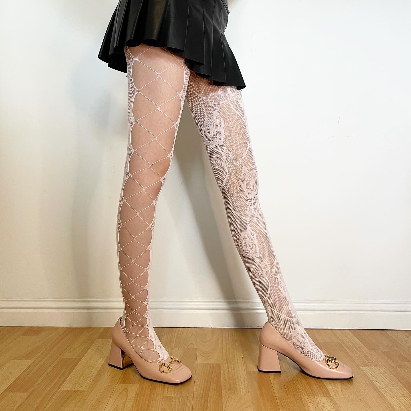 Stella Elyse Floral Stitching Fishnet Pantyhose (Queen, Black) at   Women's Clothing store