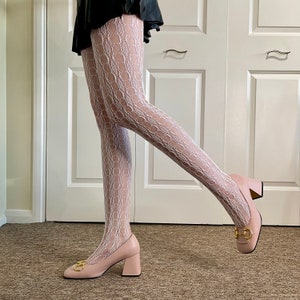 Shipped From England - White Fishnets With Holes - Unique Patterned ...