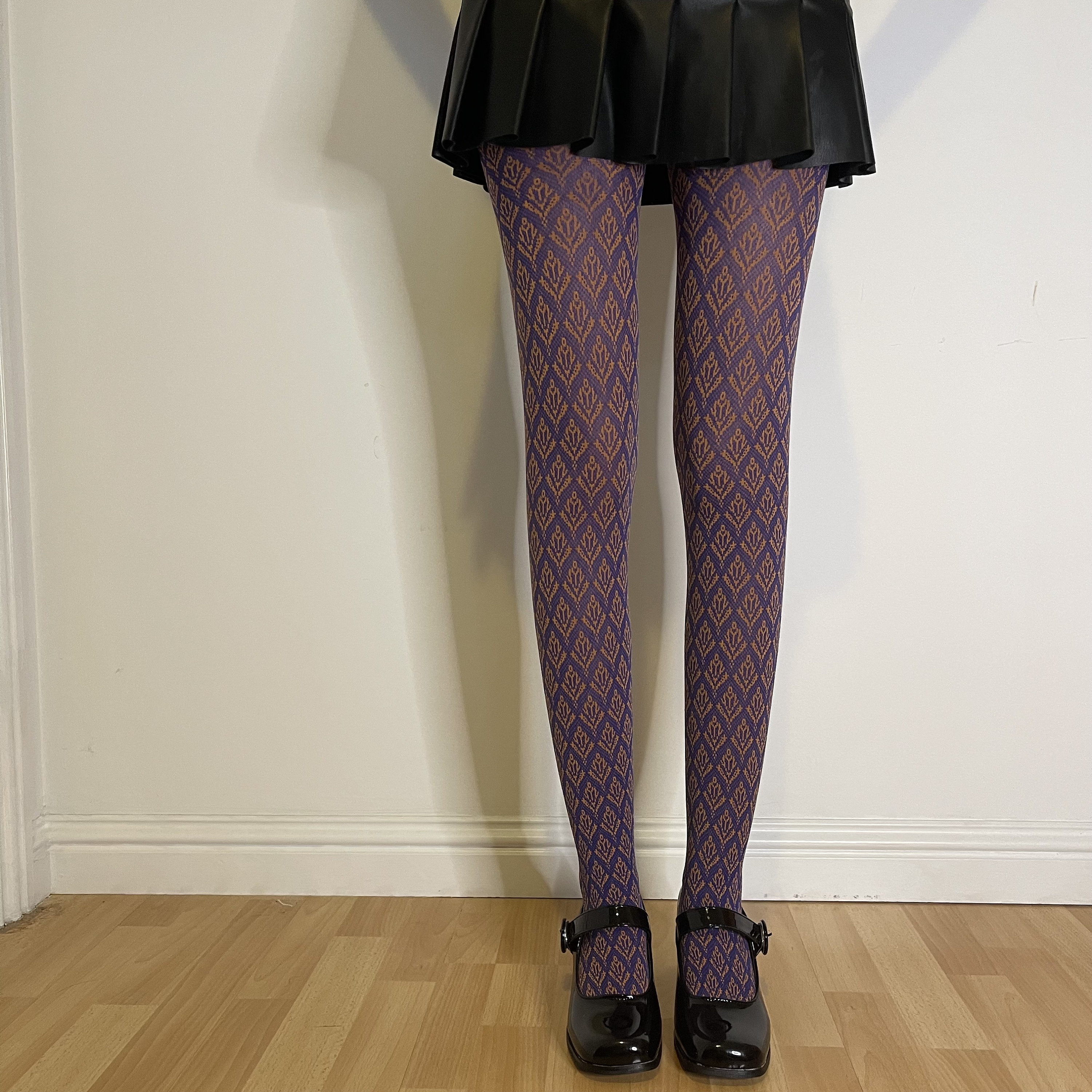 Green Trees Patterned Tights for Women Available in Plus Size