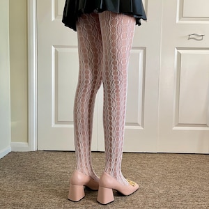 Shipped From England - White Fishnets With Holes - Unique Patterned ...