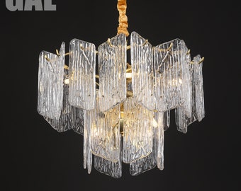 Handmade Glass Disc Chandelier