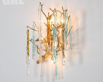 Bunte Ice Bar Tree Branch Wandleuchte