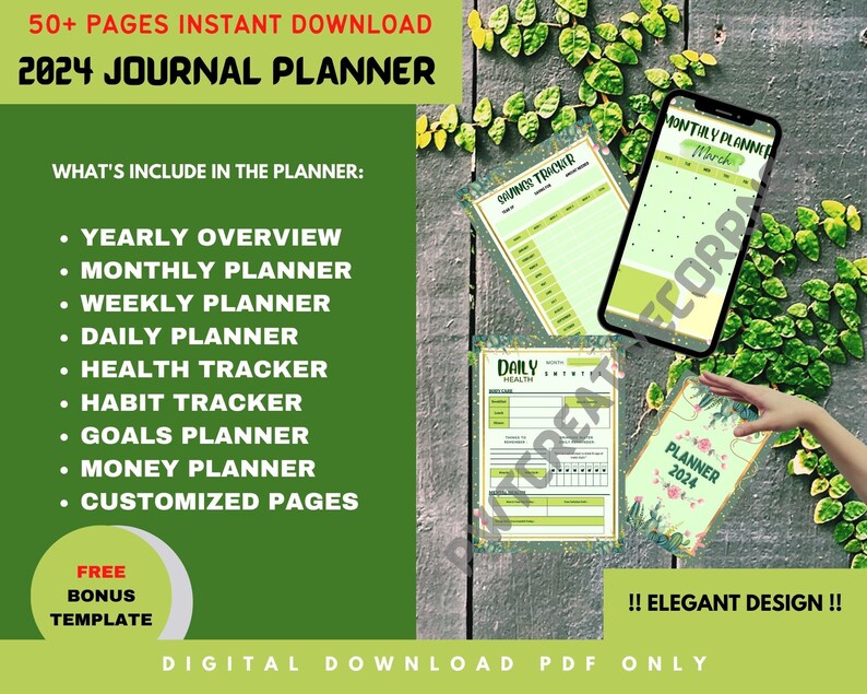 2024 Planner Printable Canva Etsy