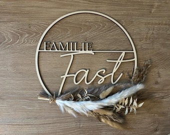 Door sign/door wreath family