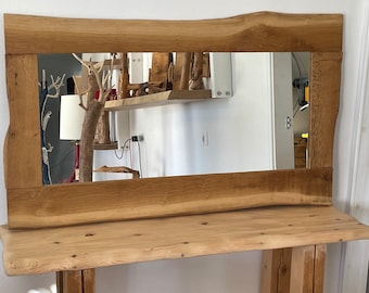 Solid Oak Wood Mirror Home decor