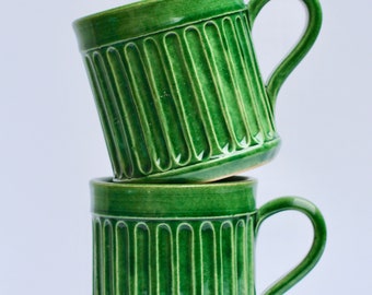 Colorfull handmade ceramic coffee mugs