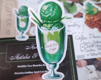 Matcha Eis Cocktail - Aufkleber