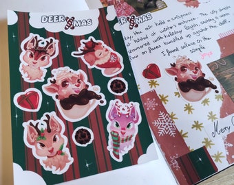 Stickers Sheet - "Deer XMas"